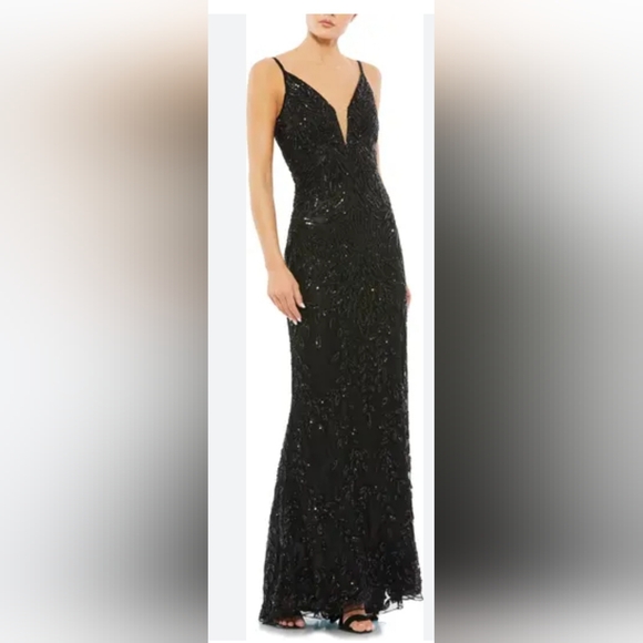 Sequin Leaf Mermaid Gown - Picture 2 of 15